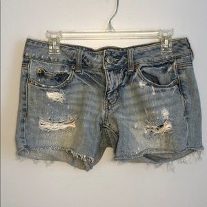American Eagle ripped jean shorts